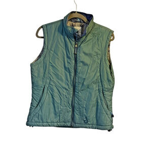 Isis Women’s Teal Insulated Nylon Vest Full Zip Vest Size 10